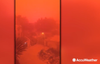 Dust storm shrouds Greece and Libya in apocalyptic hues of orange and red